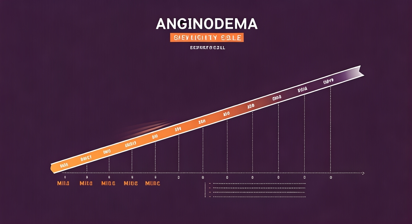 Angioedema severity scale from mild to severe